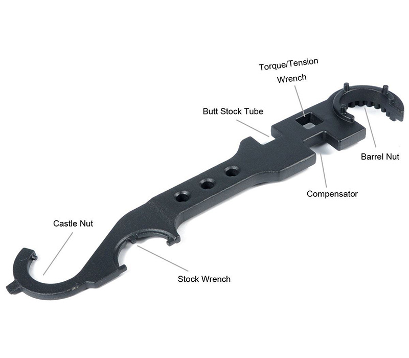 AR15/M4 Armorer's multi-function Wrench Black
